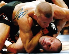 Georges St-Pierre Autographed 8x10 Photo UFC JSA James Spence Witnessed COA