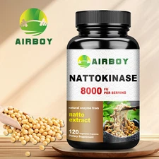 120pcs Nattokinase 8,000 FU - Heart & Cardiovascular Health, Blood Flow, Non-GMO