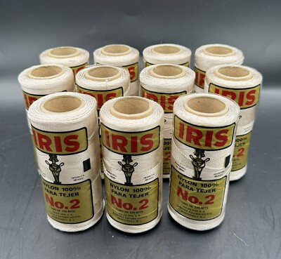 11 Cone Skeins IRIS 100% Nylon Thread - BEIGE - No. 2 - 300yd/275m each