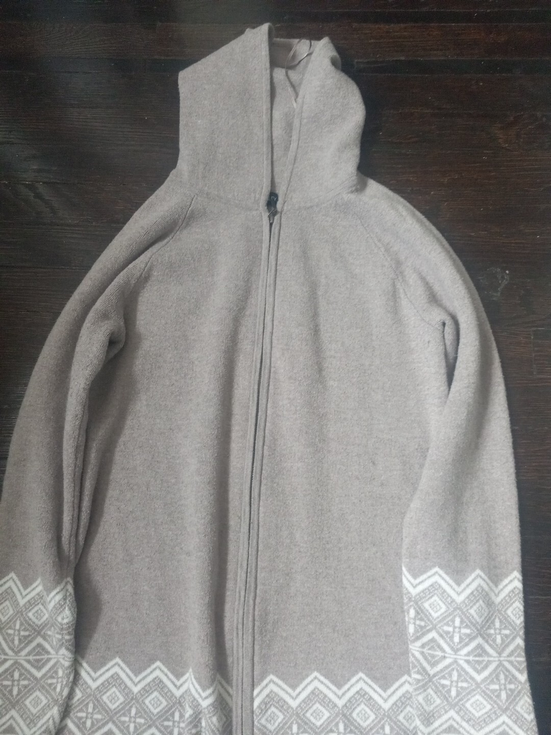 Cynthia Rowley Southwestern Aztec Sweater Hoodie Womans Size Medium  Tan Cream image 5