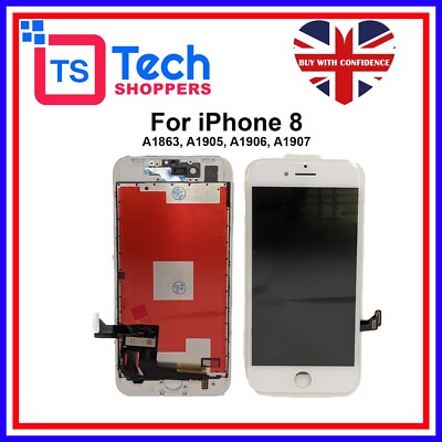 Apple iPhone 8 LCD Bildschirm Ersatz 3D Touch Digitizer WEISS