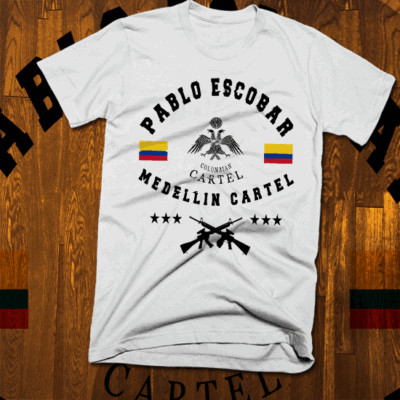 Hip Hop t-shirt Pablo Escobar Cartel Mob Boss Street Hustle mobbin Gangster tee