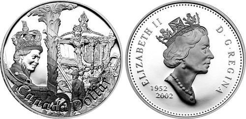 Kanada - 1 Dollar 2002 "Queen Elizabeth II Golden Jubilee" - Silber PP - Bild 2 von 2