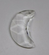 Swarovski Crystal Clear 20mm Moon 8816 Pendant/ Prism; Logo Etched RARE