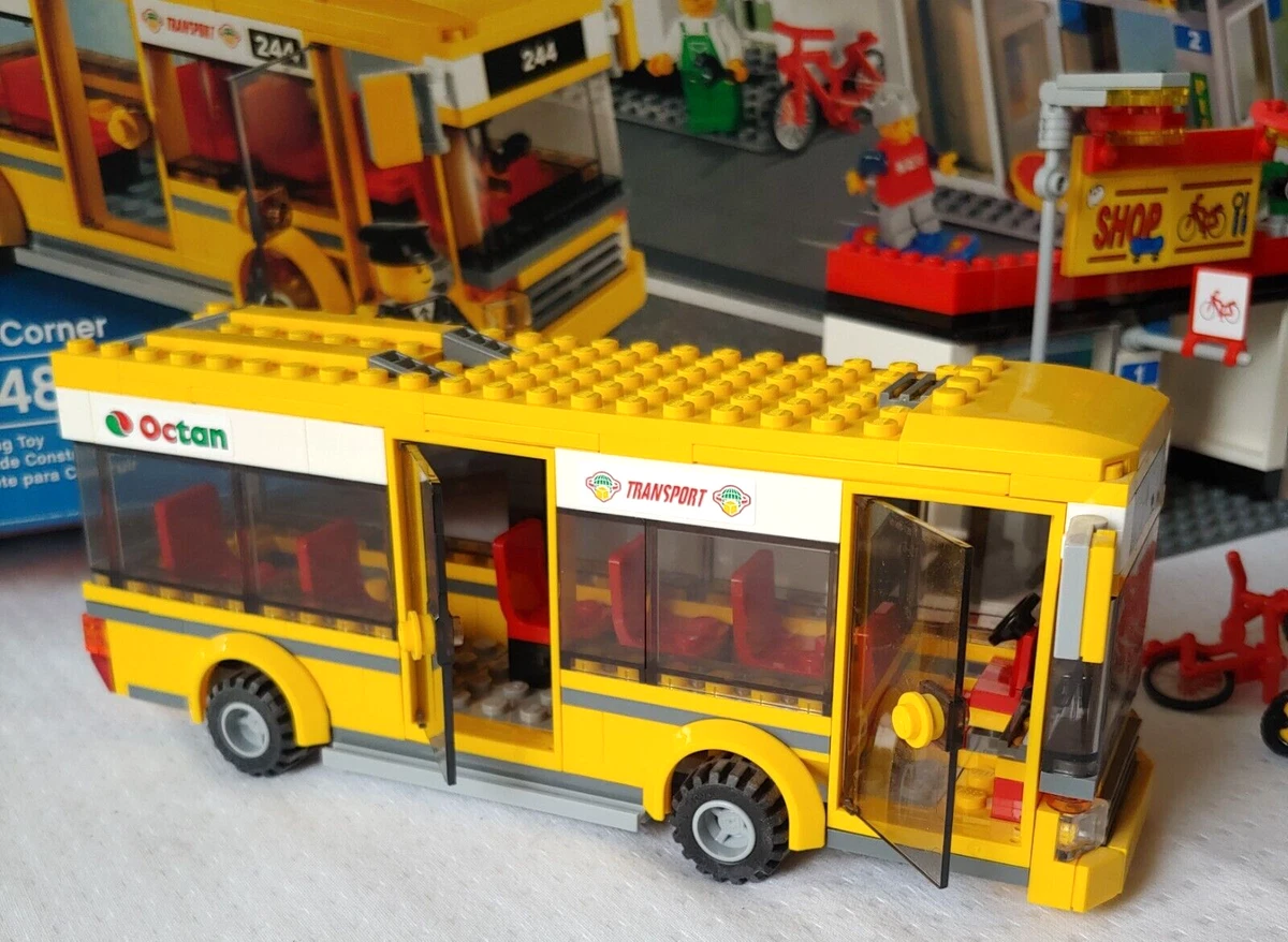 Lego City 7641 Corner Pizza Bike Skateboard Shop Bus Stop With Box