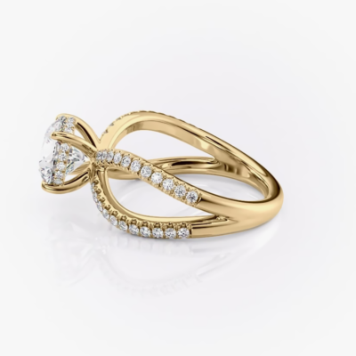 Bague De Fiançailles/mariage Or Jaune 14 Carats – Diamant De Laboratoire 2 Carats, Certifié IGI, Taille 5.5, Personnalisable
