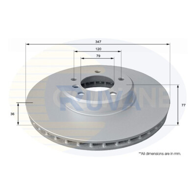 Fits BMW 5 Series 6 3.0 D 4.8 Ruva Front Brake Disc #1 34116766871 34116779467