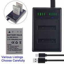 EN-EL5 Battery Or Charger for Nikon Coolpix P6000 P500 P510 P530 P80 P90 P100 P3