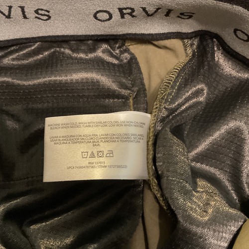 ORVIS Men's Cargo Belted Shorts Zip Pocket OLIVE GREEN 32 Stretch Outdoor NEW - Picture 9 of 13