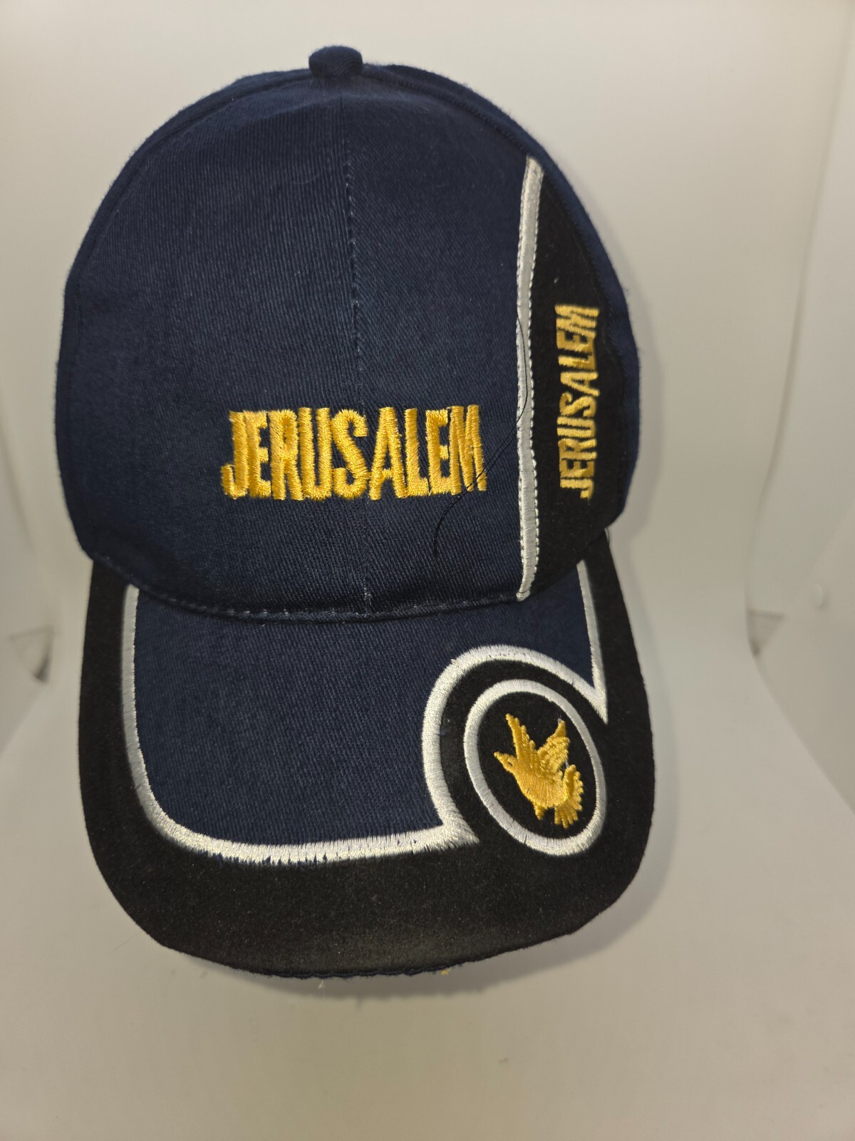 Jerusalem Baseball Cap Memorah Design Embrodered - image 1