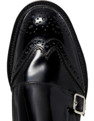 TRICKERS Black Leather Morgan Monk Brogues Size UK