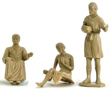 Marx Recast 54mm - 8 Ben Hur Civilians in 3 poses - COLORS VARY - 1990s