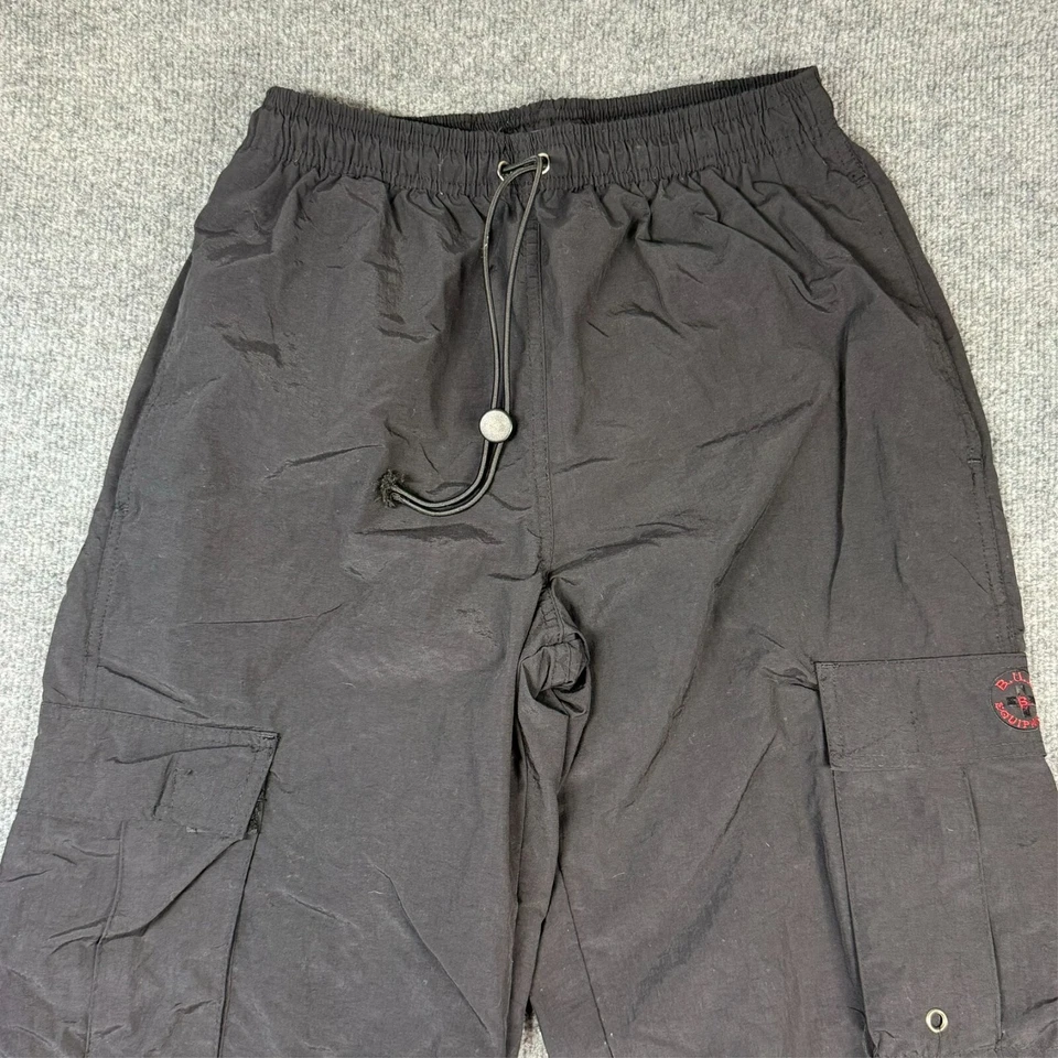 Vintage B.U.M. Equipment 90’s Men’s Cargo Joggers Black Lined Small EUC - Image 4 of 4