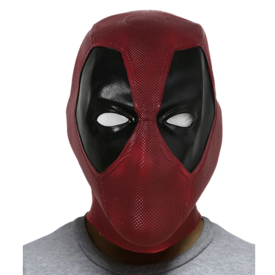 Xcoser Deadpool Mask Full Head Latex Cosplay Costume Replica Prop Halloween - Image 2 of 4