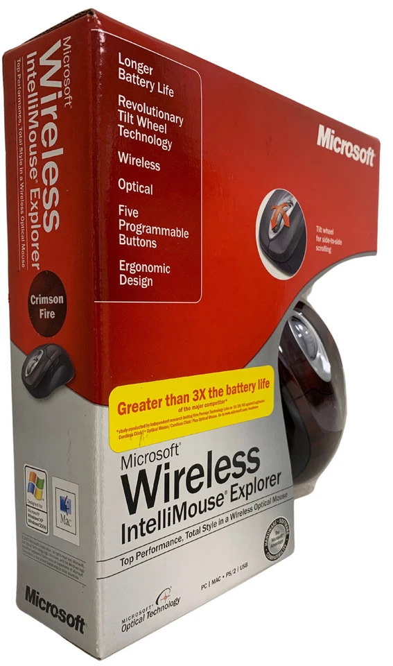 Microsoft Wireless Intellimouse Explorer Crimson M03-00069 **Same Day Ship* - Image 2 of 4