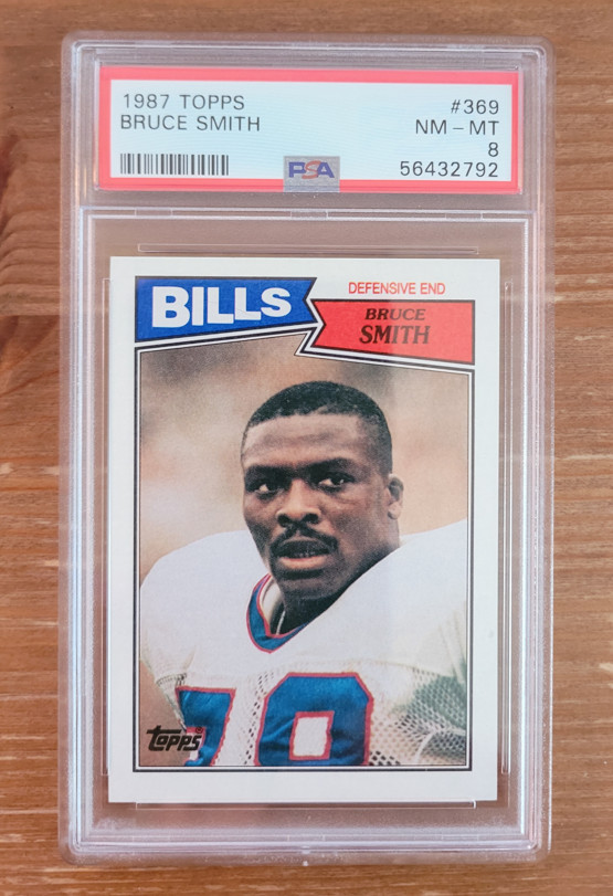 1987 Topps #369 Bruce Smith PSA 8 Buffalo Bills (A)