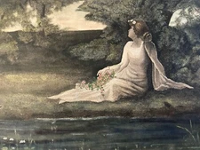 Painting 1900 Gouache Wedding Romanticism Romantic Drawing Art Flower Bouquet