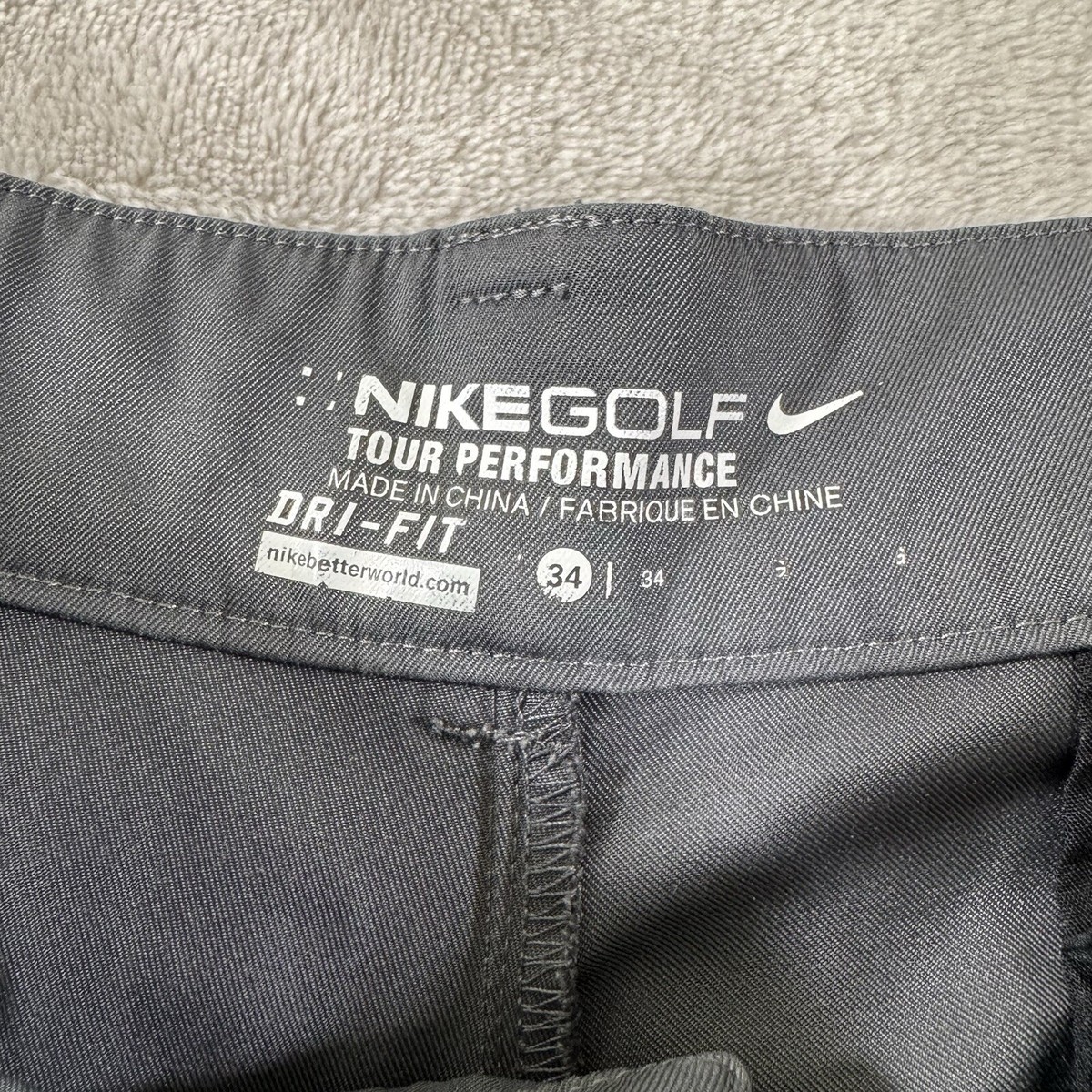 Nike Golf Tour Performance Dri-Fit Shorts Mens 34 Gray Standard