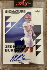~~ Jermaine Burton ~~ 2023 Leaf Signature Series *** AUTO Autograph Neptune 1/1