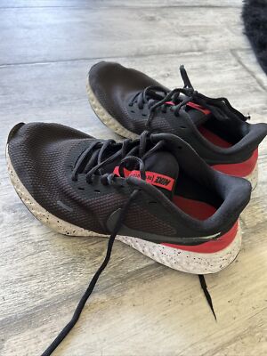 Nike Revolution Men Running Shoes Size Us Black Red Low Top Men’s