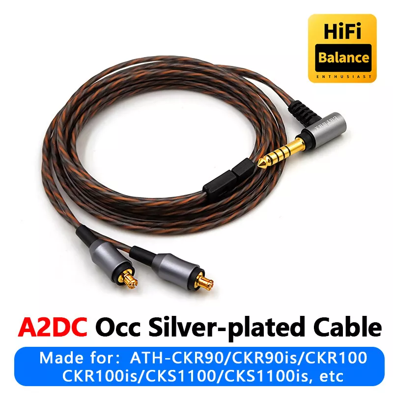 A2DC 6N Hifi Occ Balanced Cable For ATH CKR 90 90is 100 100is CKS 1100 1100is