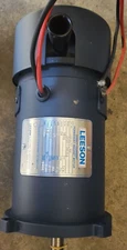 Powerful LEESON ELECTRIC MOTOR, 1/4hp, DC 24 Volt, 5/8" shaft. Part # C42D17NC5A