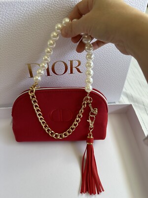 dior cosmetic bag , New Condition, Come With Chain And Charm, Box.See Pics