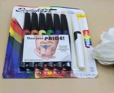 BodyMark By Bic Temporary Tattoo Marker Pride Pack 0.5 fl New & Sealed 