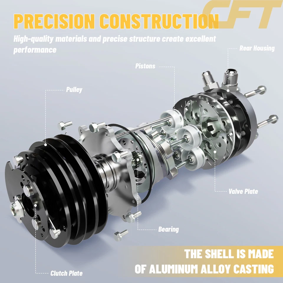 AC Compressor w/ Clutch for Mercedes-Benz C400 E400 E43 AMG E450 GL450 GLC43 AMG - Image 2 of 4