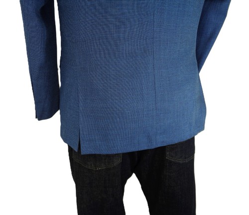 Authentic Gianni Versace Blue Pin Check Nailhead Tweed Sport Coat US 42 R New - Picture 12 of 16