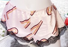 Victoria's Secret Rare Vintage L Satin Love pajama Shorts Tap Pant Panty Pink