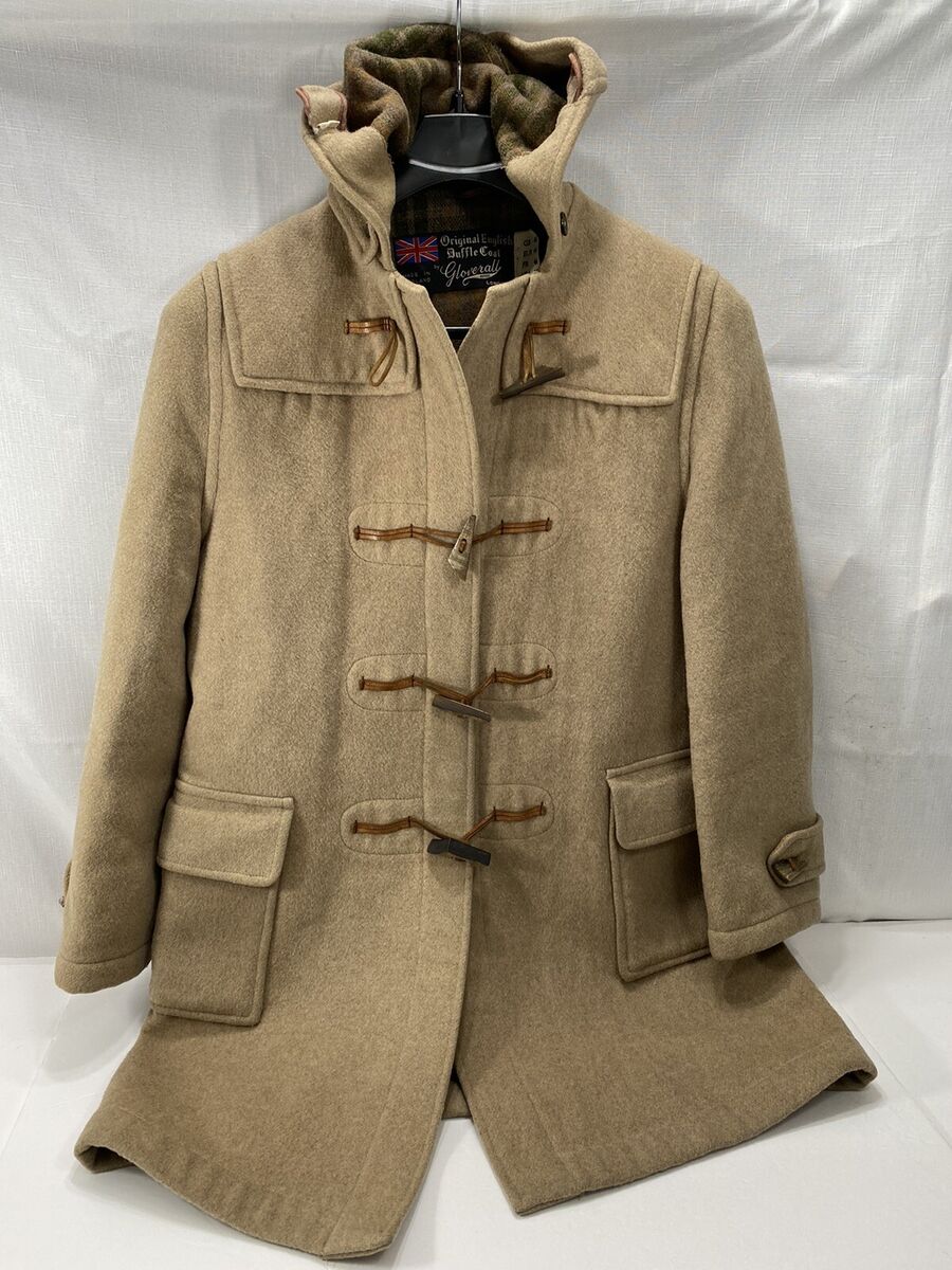 Vintage 70's Gloverall Original English Duffle Coat Camel Brown