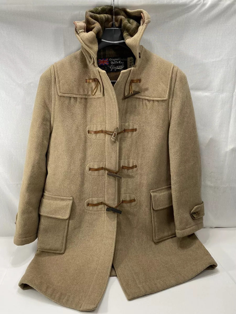 Vintage 70's Gloverall Original English Duffle Coat Camel Brown Made in ENGLAND