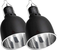 Reptile Light Fixture 2 Packs 5.5 Inch Deep Dome Lamp Cap, Optical Reflection Co
