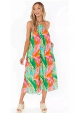 Show Me Your Mumu Lexington MIDI Dress Size M, Tropical Beach