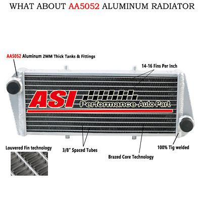 ALUMINUM RADIATOR For ULTRALIGHT ROTAX 912 912i 914 UL 4-STROKE ENGINE ASI