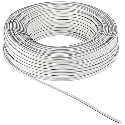 30m Zwillingslitze 2x 1,5mm² Lautsprecherkabel Boxenkabel weiß 2-adrig