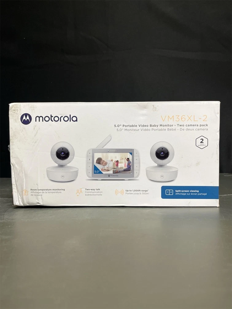 Motorola Nursery 2-Way Audio VM36XL Baby Monitor with 2 Cameras, 5" Color Screen