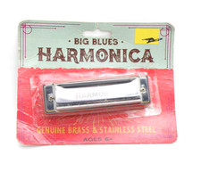 Big Blues Harmonica FB29454 Brass  Stainless Steel Resealed Package Key of C