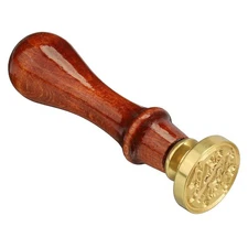 Letter Wax Seal Stamp Alphabet N Wooden Handle Removable Brass Head Classic