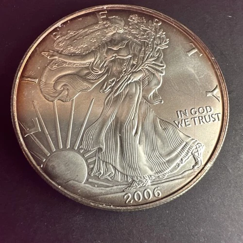 2006 Walking Liberty American Eagle Silver Dollar 1 oz .999 fine silver Color