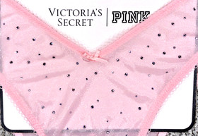 Victoria's Secret Dream Angels NWT Large Pink Crystal Shimmer Brazilian Panty