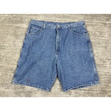 Wrangler Carpenter Shorts Mens 42 Blue Denim Relaxed Fit Utility 67U1WBI