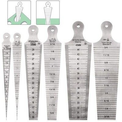 Keadic 3-teiliges Edelstahl-Schweißlehren-Set, Kegellehren mit mm- und 