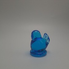 Leo Ward Blue Bird Of Happiness Art Glass Figurine 1991 Vintage