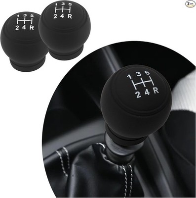 2PCS Silicone 5-Speed Gear Shift Knob Cover for Car Interior Decorations, Univer