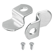 100Pcs 1/4" Offset Canvas Clips, Picture Framing Mirror Clip with 1 Hole, Silver