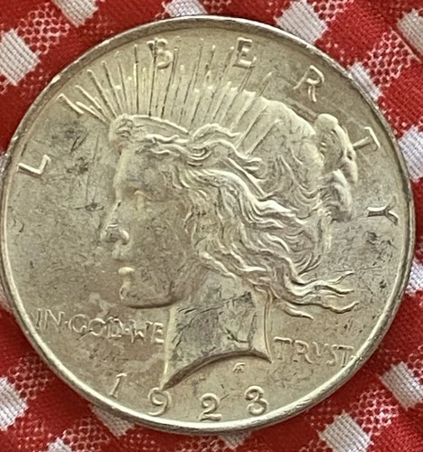1923 Peace Silver Dollar $1 Coin Nice Luster 90% Silver Uncirculated Brilliant