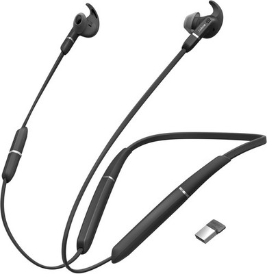 JABRA Evolve 65e UC binaural inkl Link 370 Headset Schwarz Bluetooth In-Ear 36g