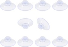 10 Pack 20mm Suction Cups for Glass Table Tops, Rubber Transparent Sucker Pads